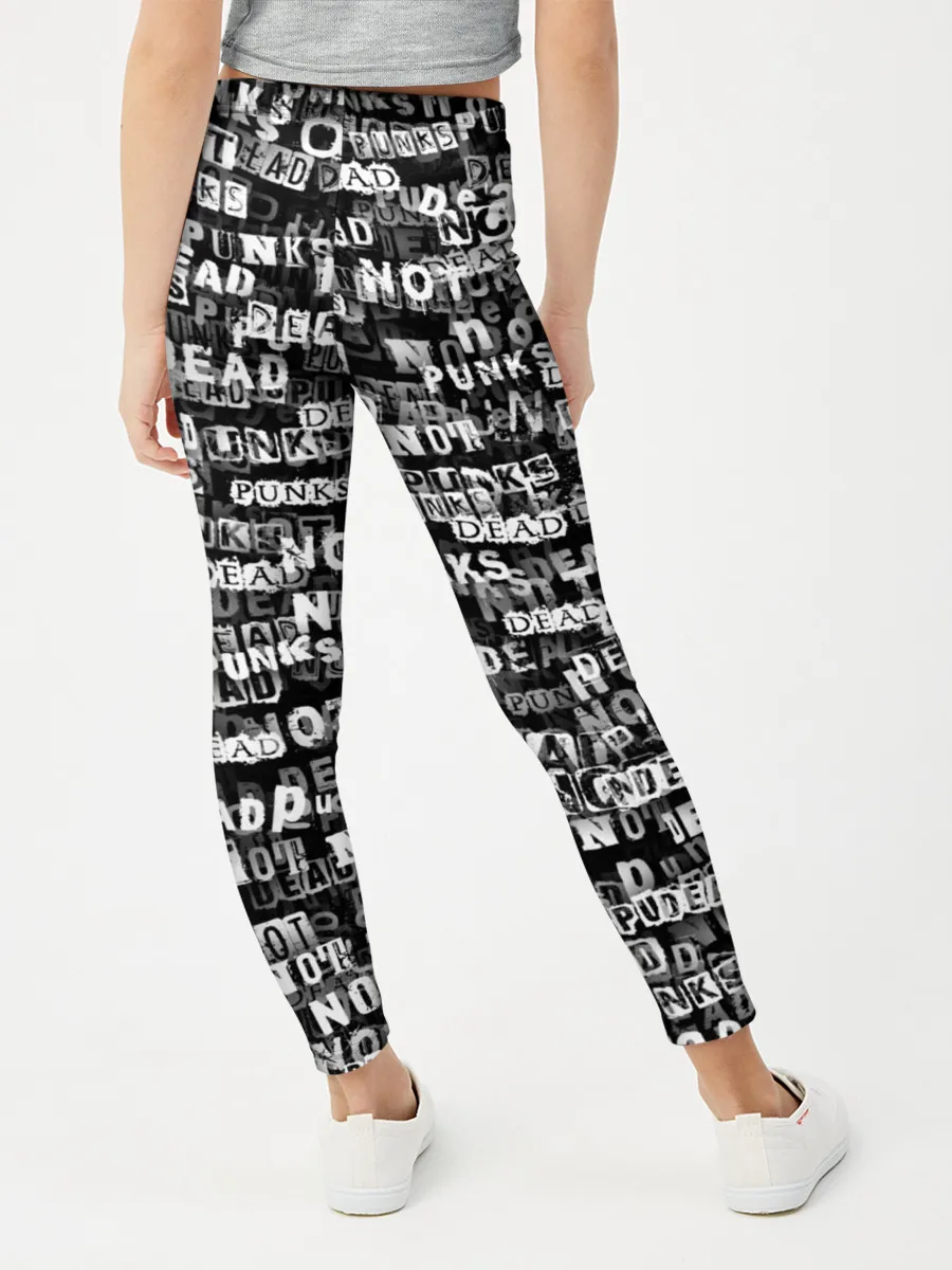 Леггинсы для девочки / Punks no dead