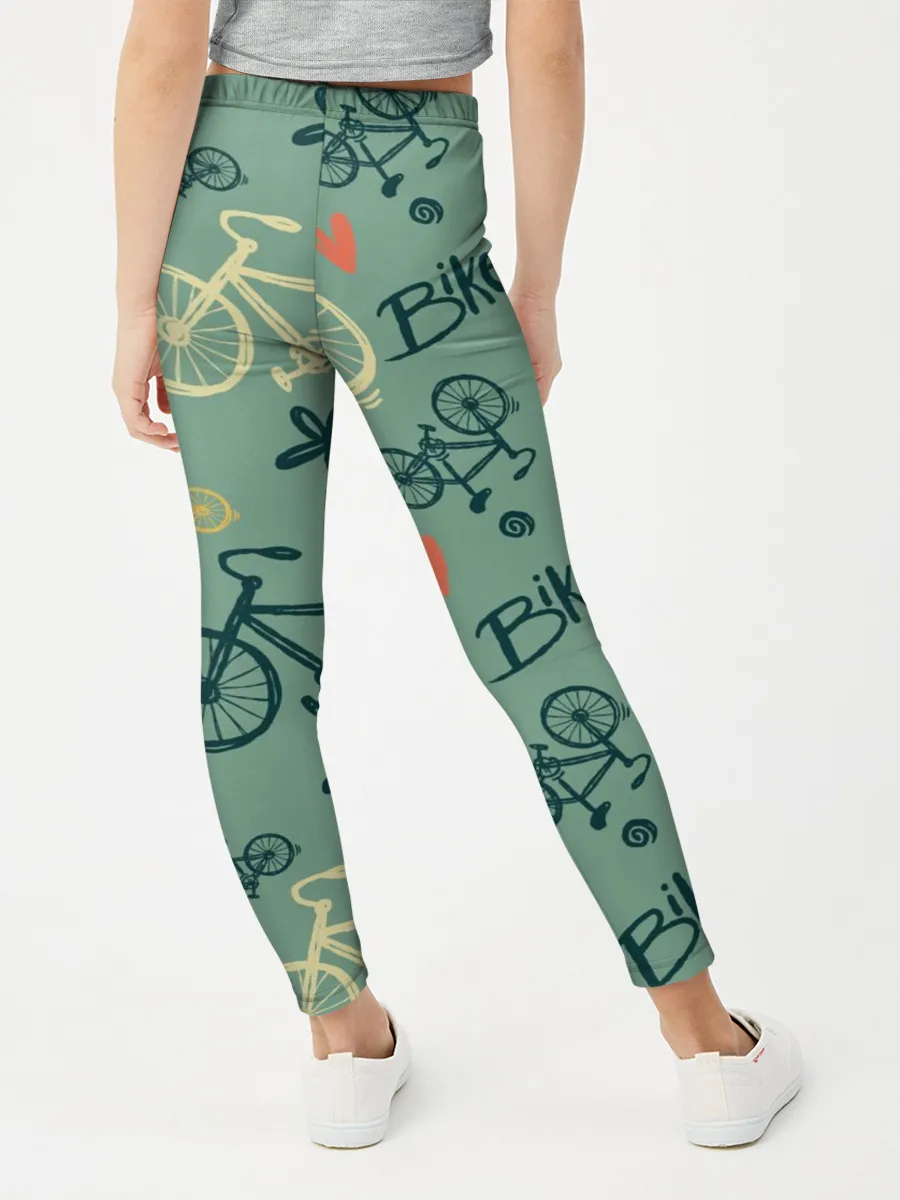Леггинсы для девочки / Велосипед Текстура