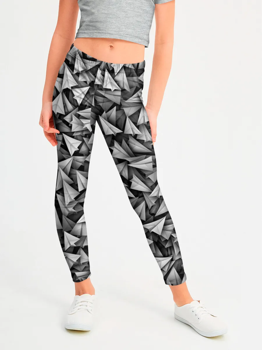 Леггинсы для девочки / Бумажные самолетики