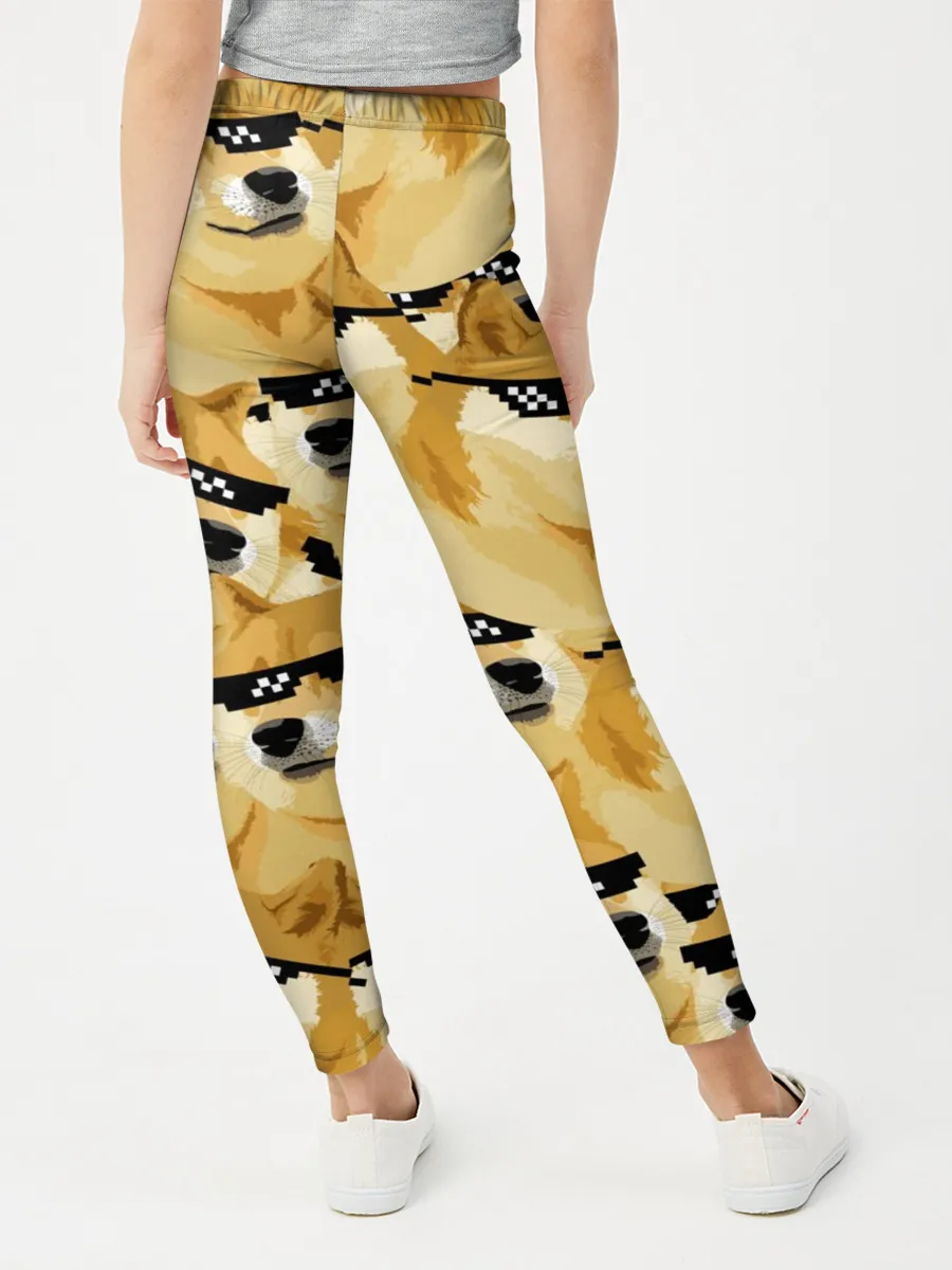 Леггинсы для девочки / Doge мем в deal with it очках