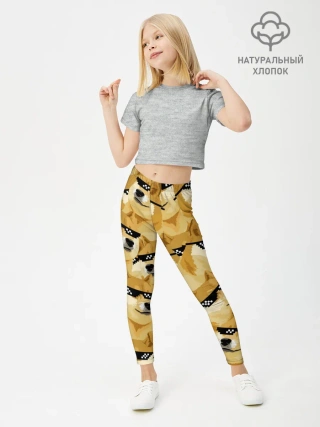 Леггинсы для девочки / Doge мем в deal with it очках