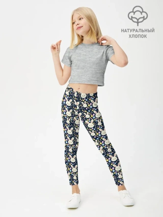 Леггинсы для девочки / Зайцы