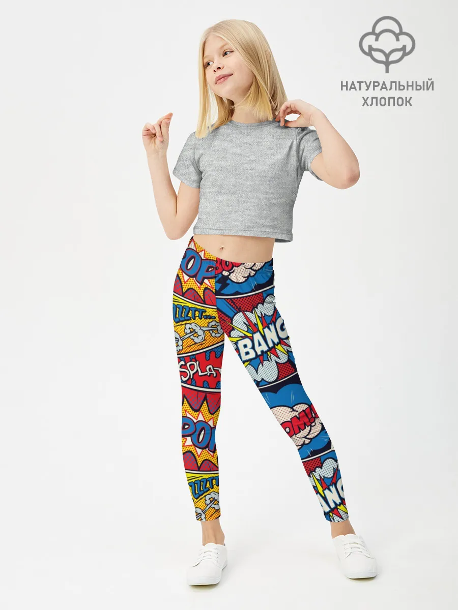 Леггинсы для девочки / Pop art pattern