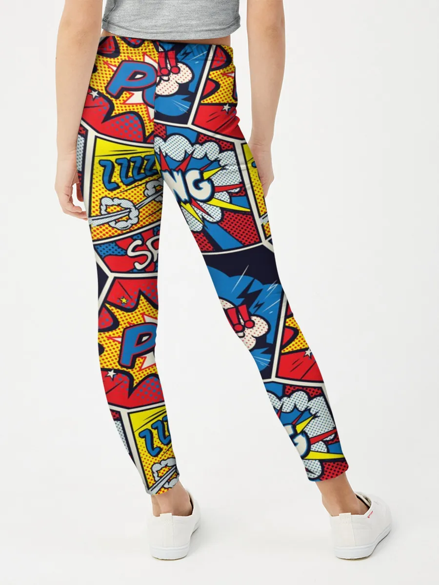 Леггинсы для девочки / Pop art pattern