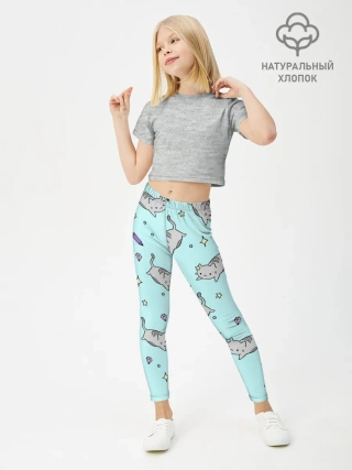 Леггинсы для девочки / Кавайные котики