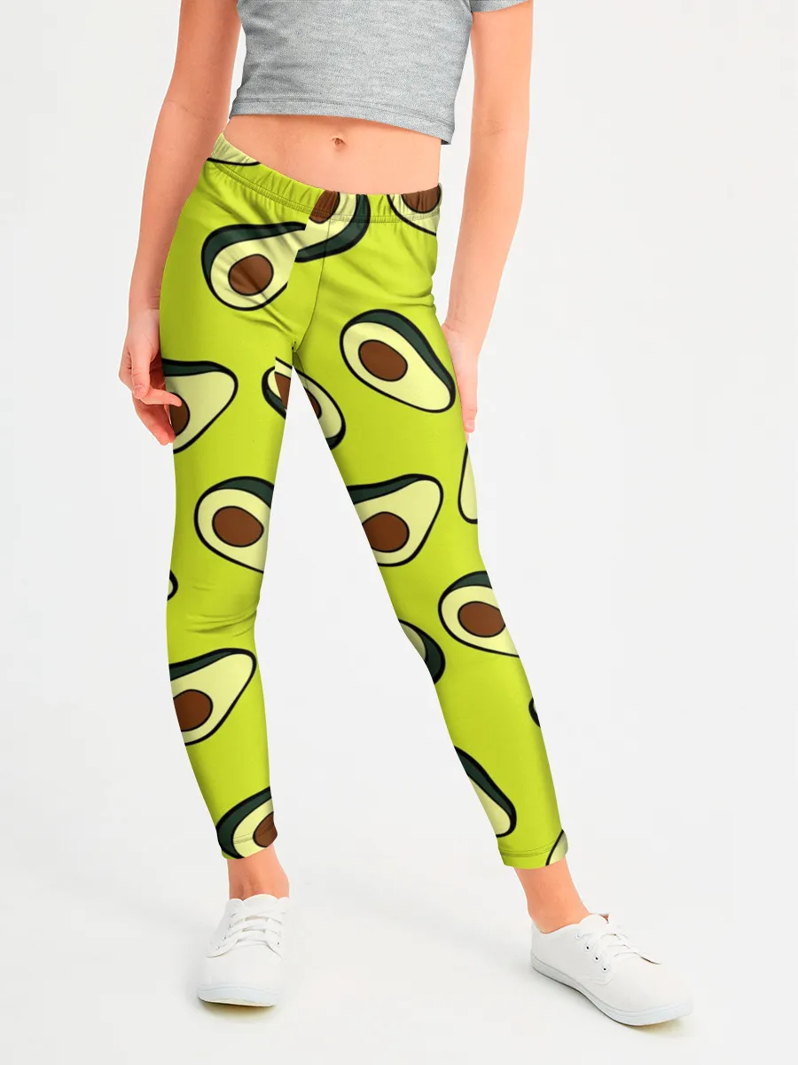 Леггинсы для девочки / Авокадо