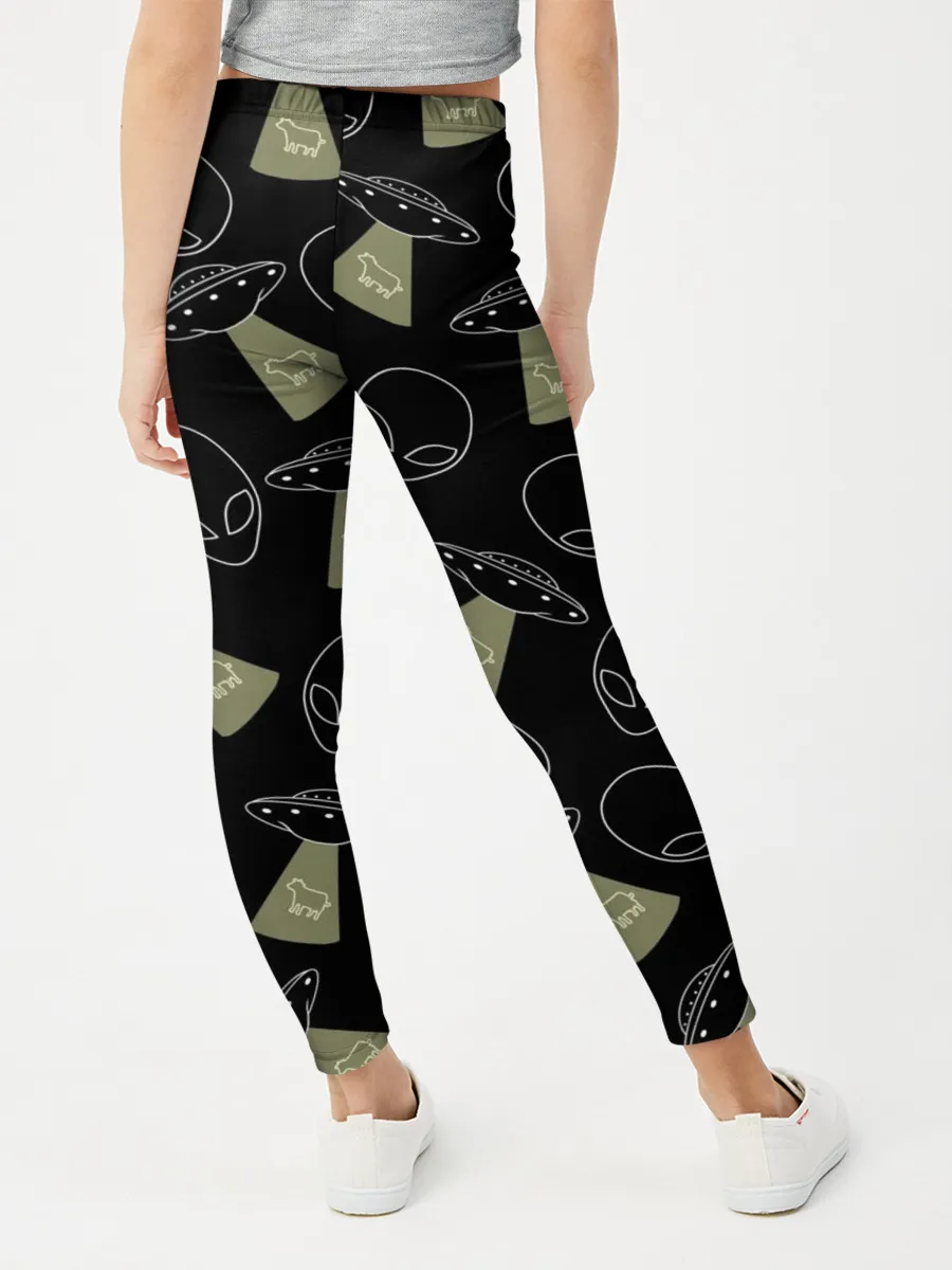 Леггинсы для девочки / НЛО похищение коров