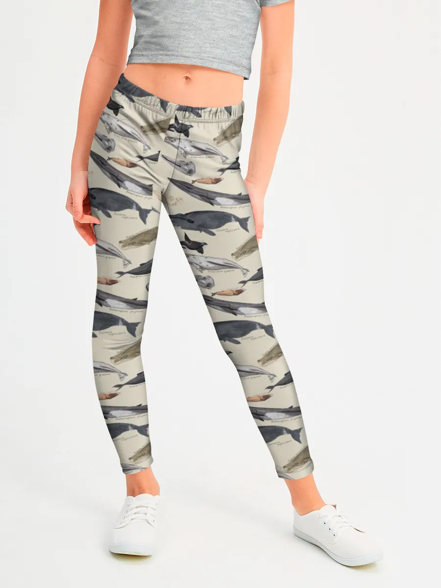 Леггинсы для девочки / Whales pattern