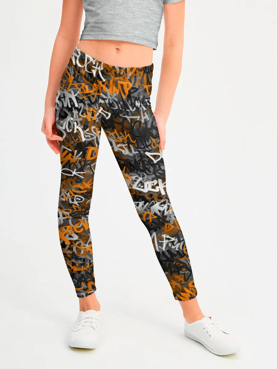 Леггинсы для девочки / Jump da f#ck up!