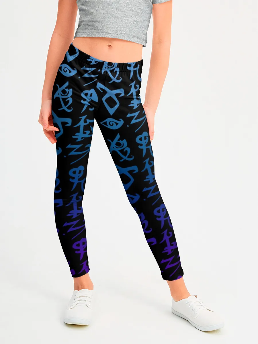 Леггинсы для девочки / Blue runes