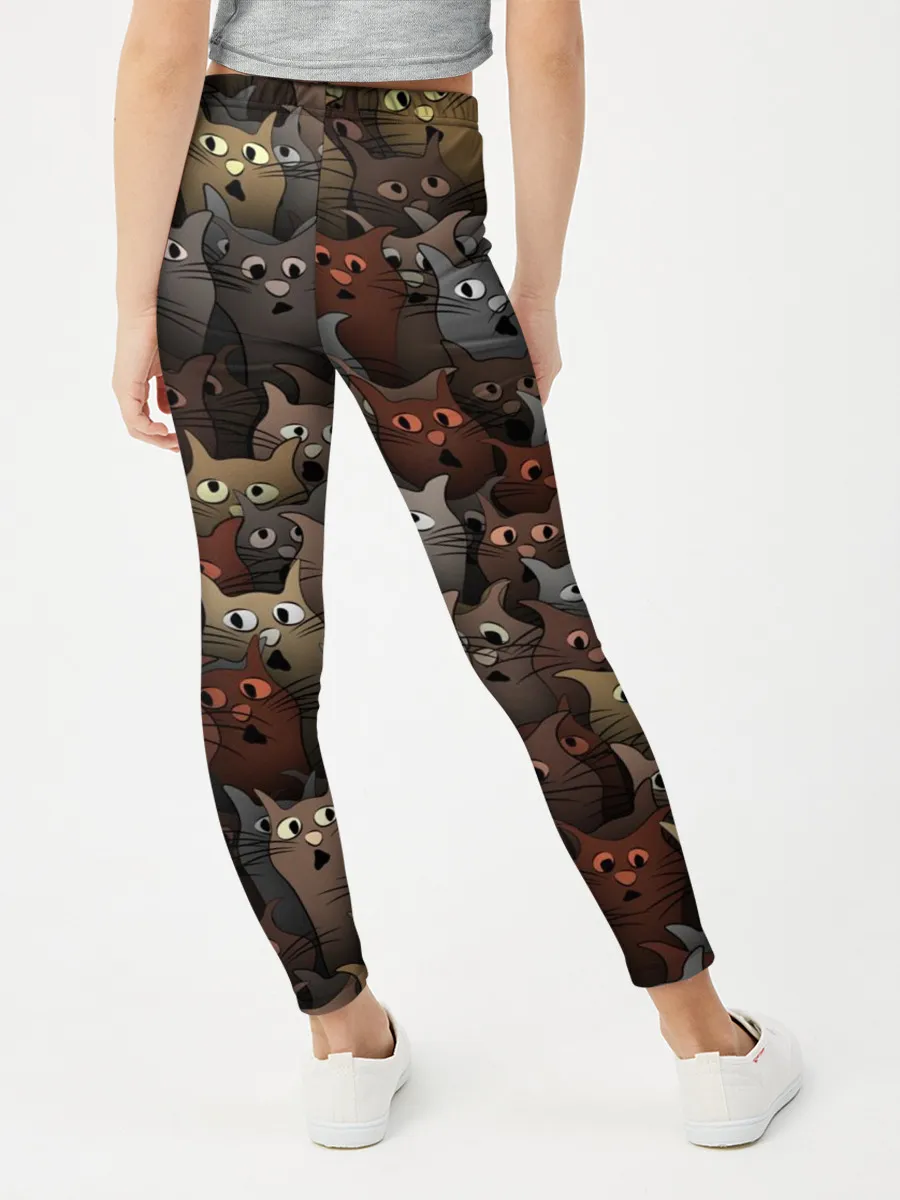 Леггинсы для девочки / Глупые коты