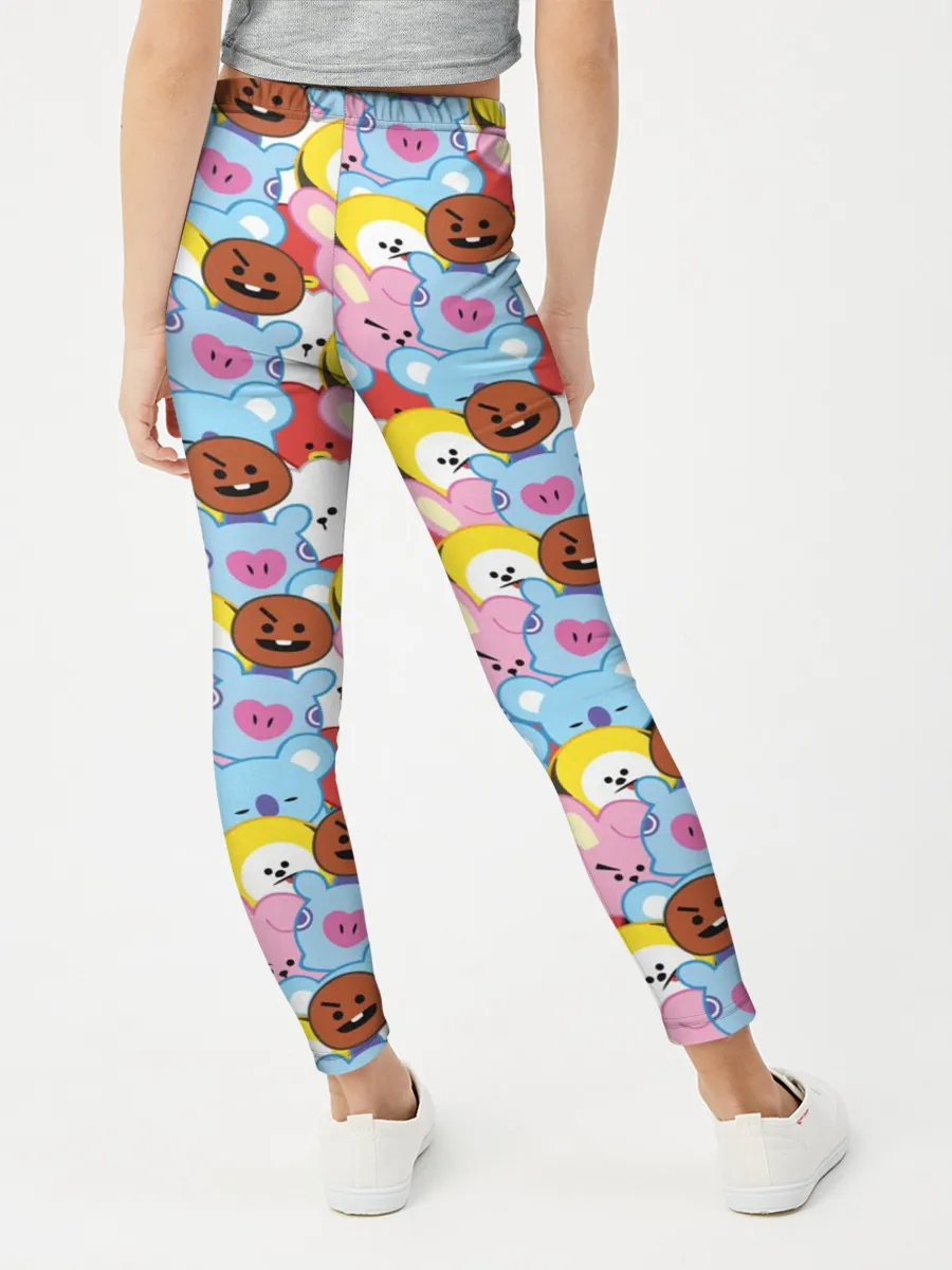 Леггинсы для девочки / BTS BT21 STICKERS