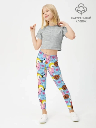 Леггинсы для девочки / BTS BT21 STICKERS