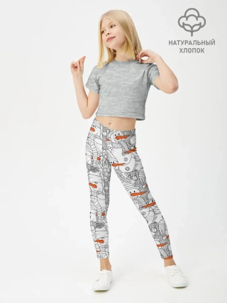 Леггинсы для девочки / Снеговики