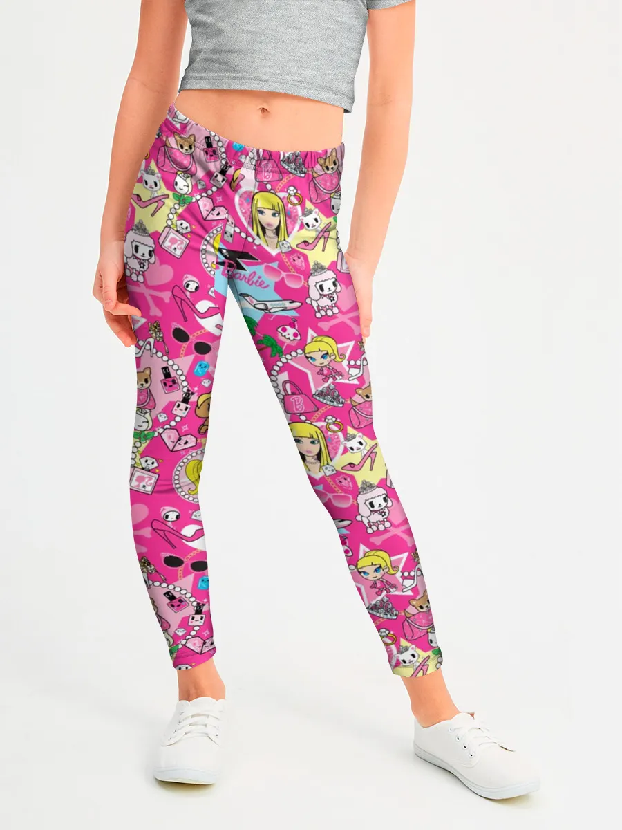 Леггинсы для девочки / Barbie and Tokidoki