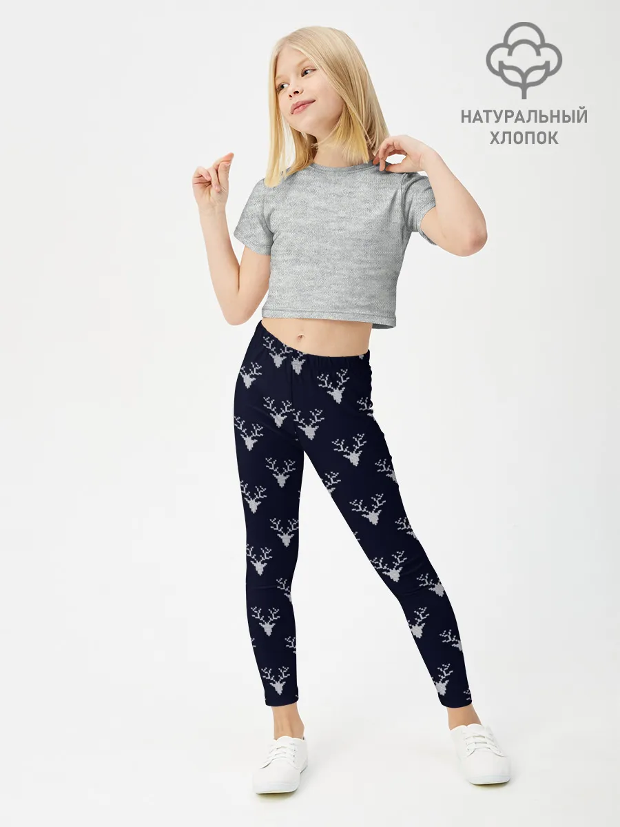 Леггинсы для девочки / Олени