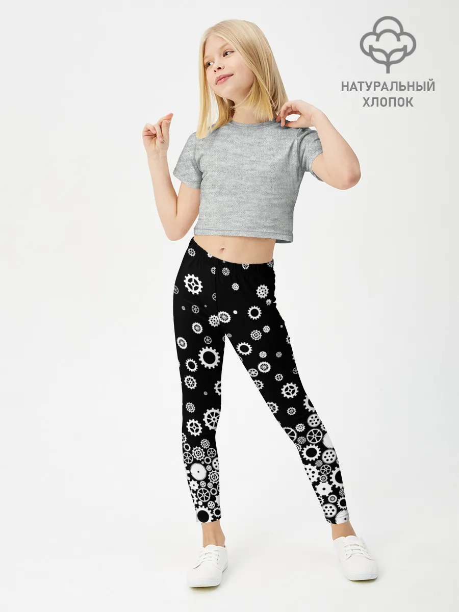 Леггинсы для девочки / Шестеренки