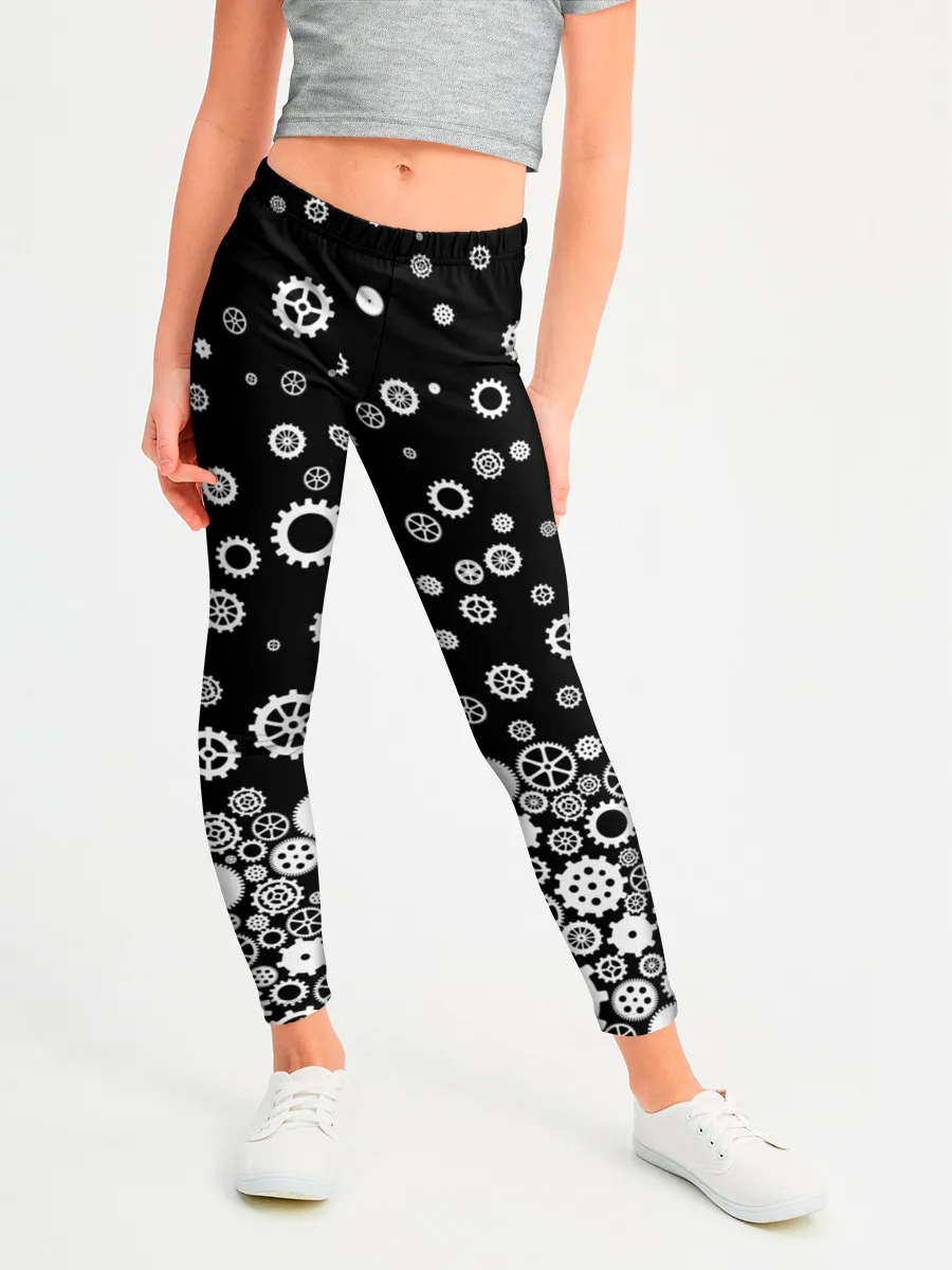 Леггинсы для девочки / Шестеренки