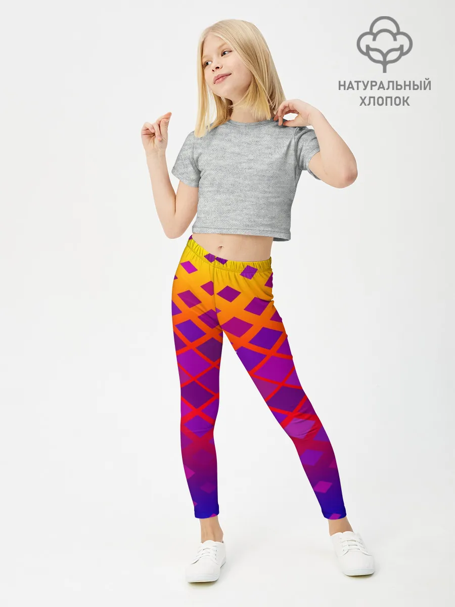 Леггинсы для девочки / Красочная Геометрия