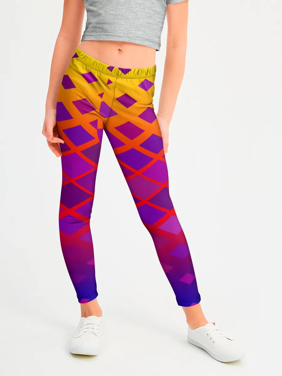 Леггинсы для девочки / Красочная Геометрия