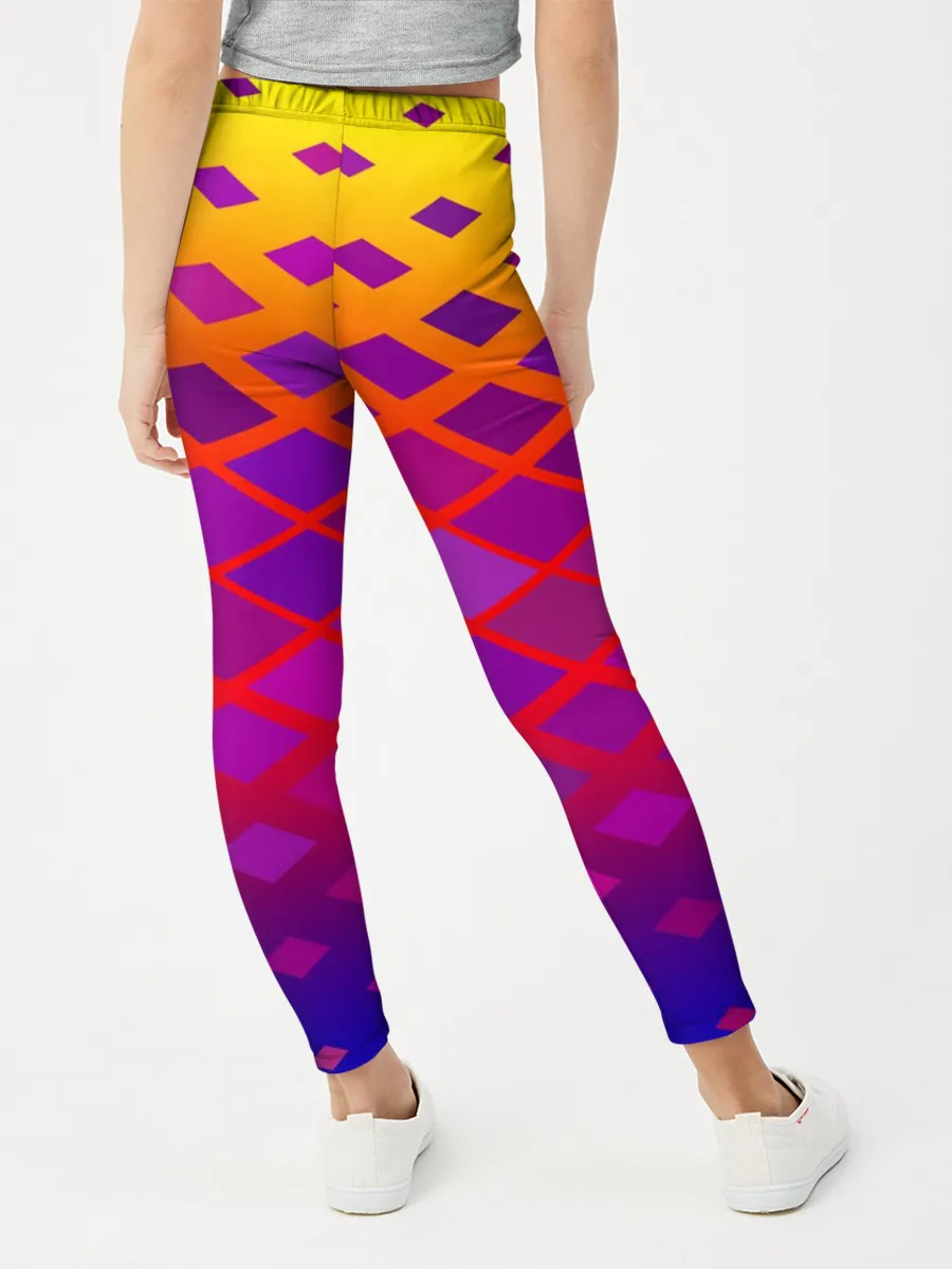 Леггинсы для девочки / Красочная Геометрия