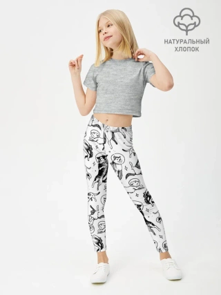 Леггинсы для девочки / Super Space Dogs