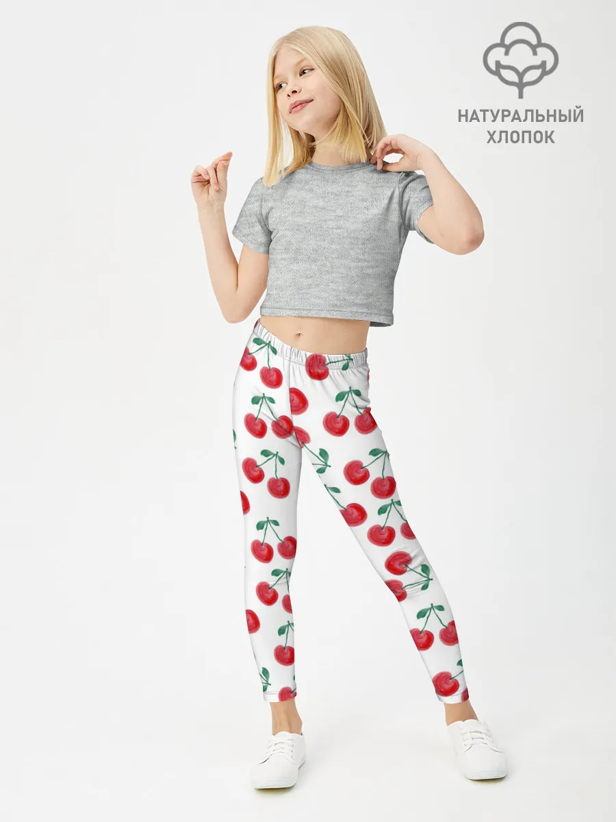 Леггинсы для девочки / Вишневое настроение