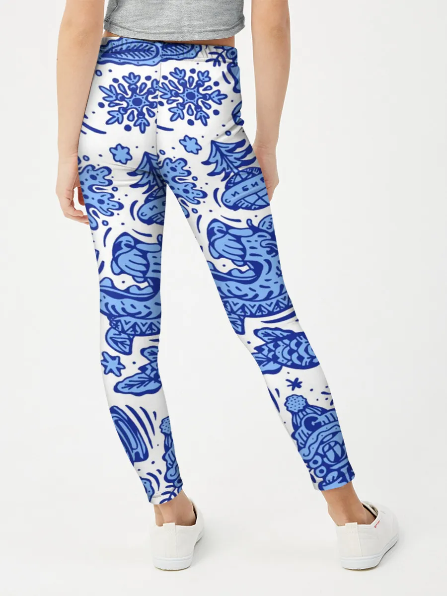 Леггинсы для девочки / Сибирская гжель