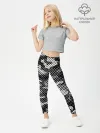 Леггинсы для девочки / Черный камуфляж