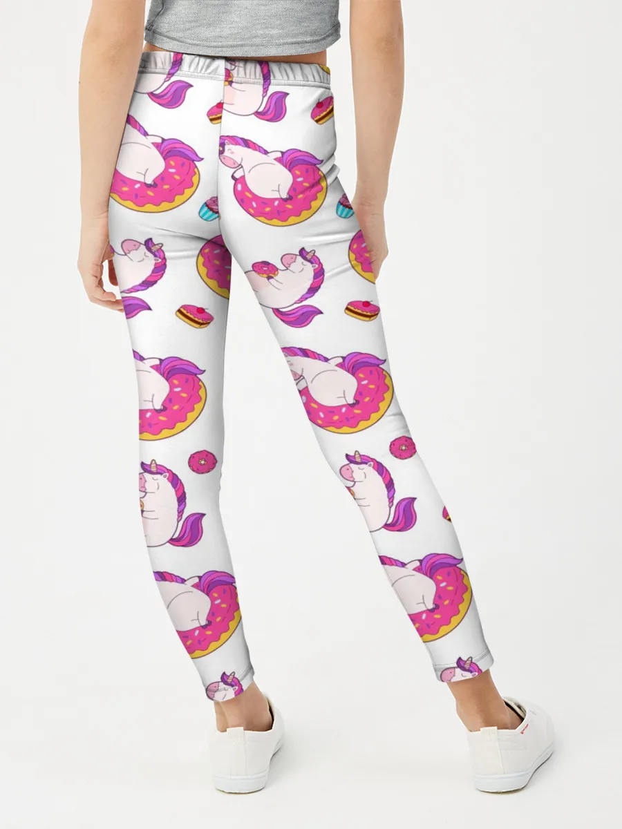 Леггинсы для девочки / Единорожки и вкусняшки