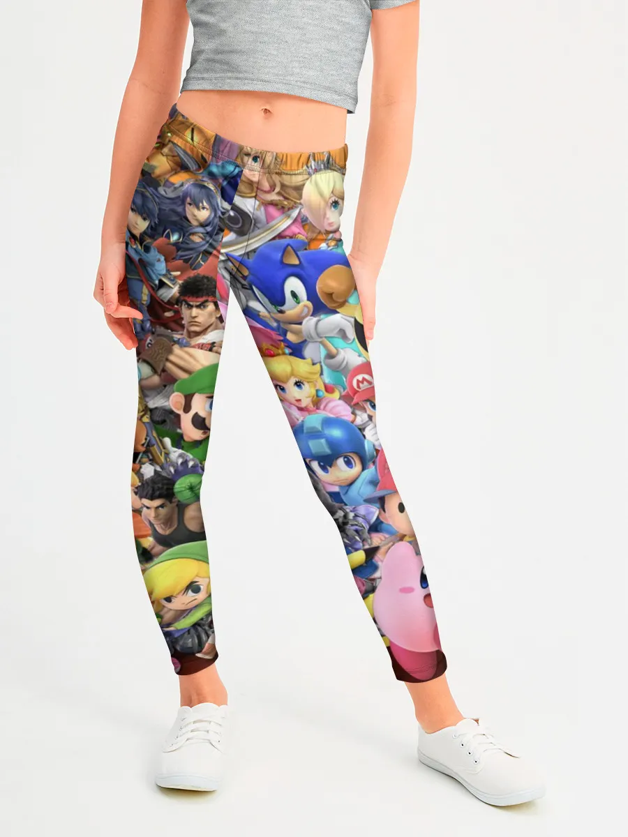 Леггинсы для девочки / Super Smash Bros