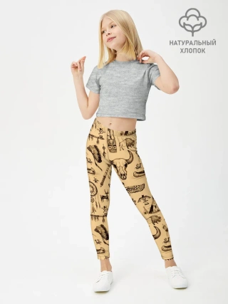 Леггинсы для девочки / Индейский паттерн