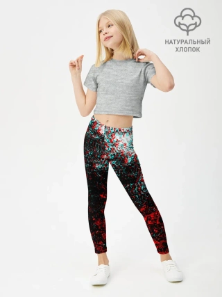 Леггинсы для девочки / БРЫЗГИ КРАСОК GLITCH