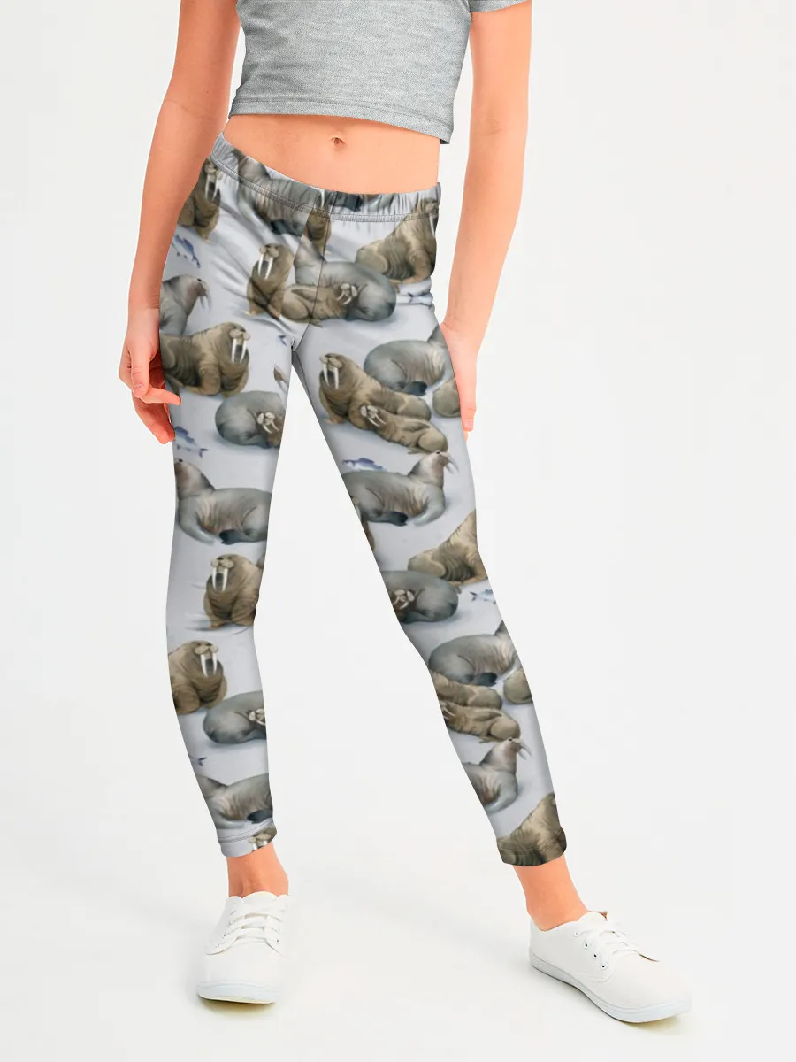 Леггинсы для девочки / Моржи