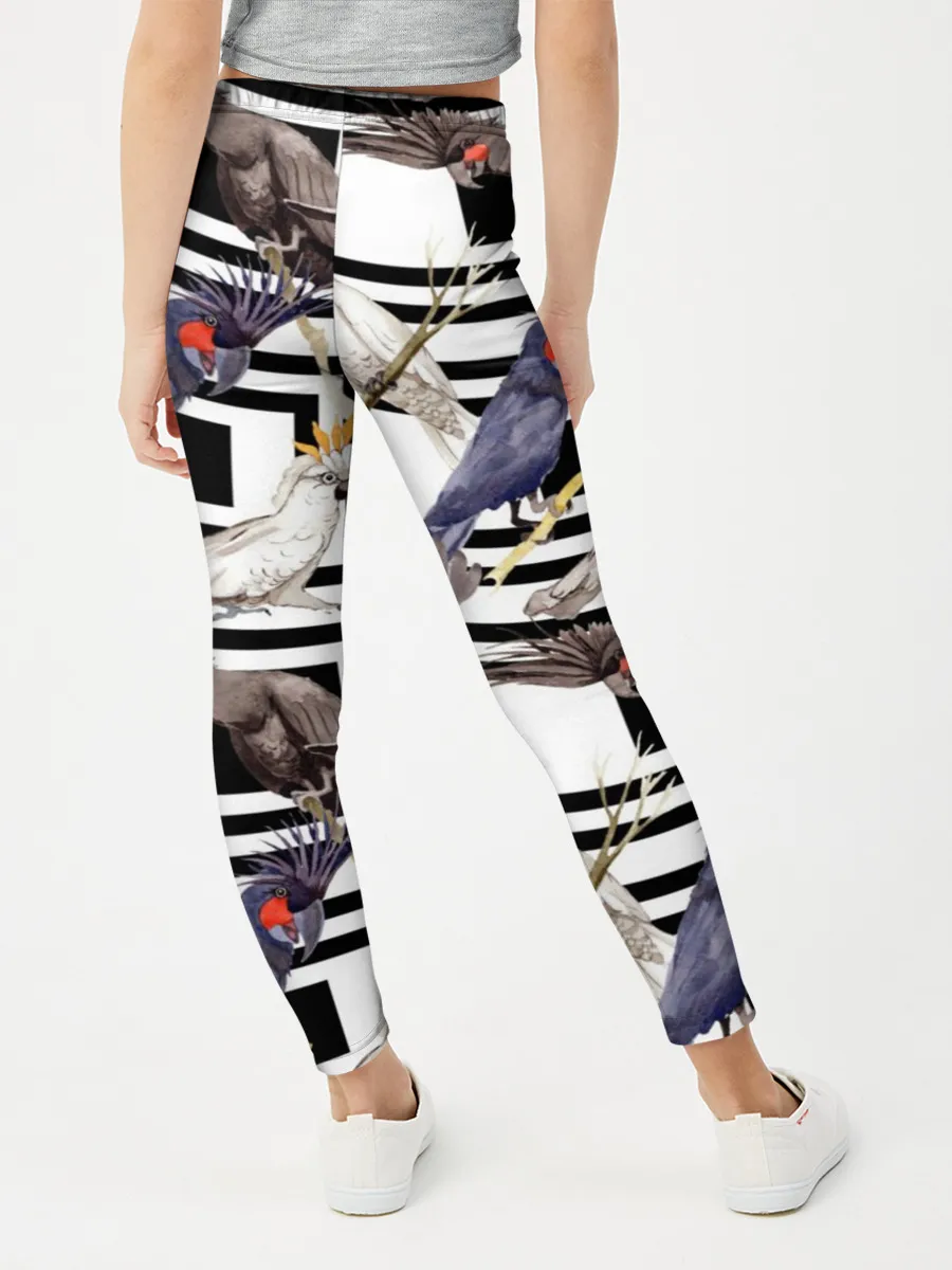 Леггинсы для девочки / Попугаи какаду