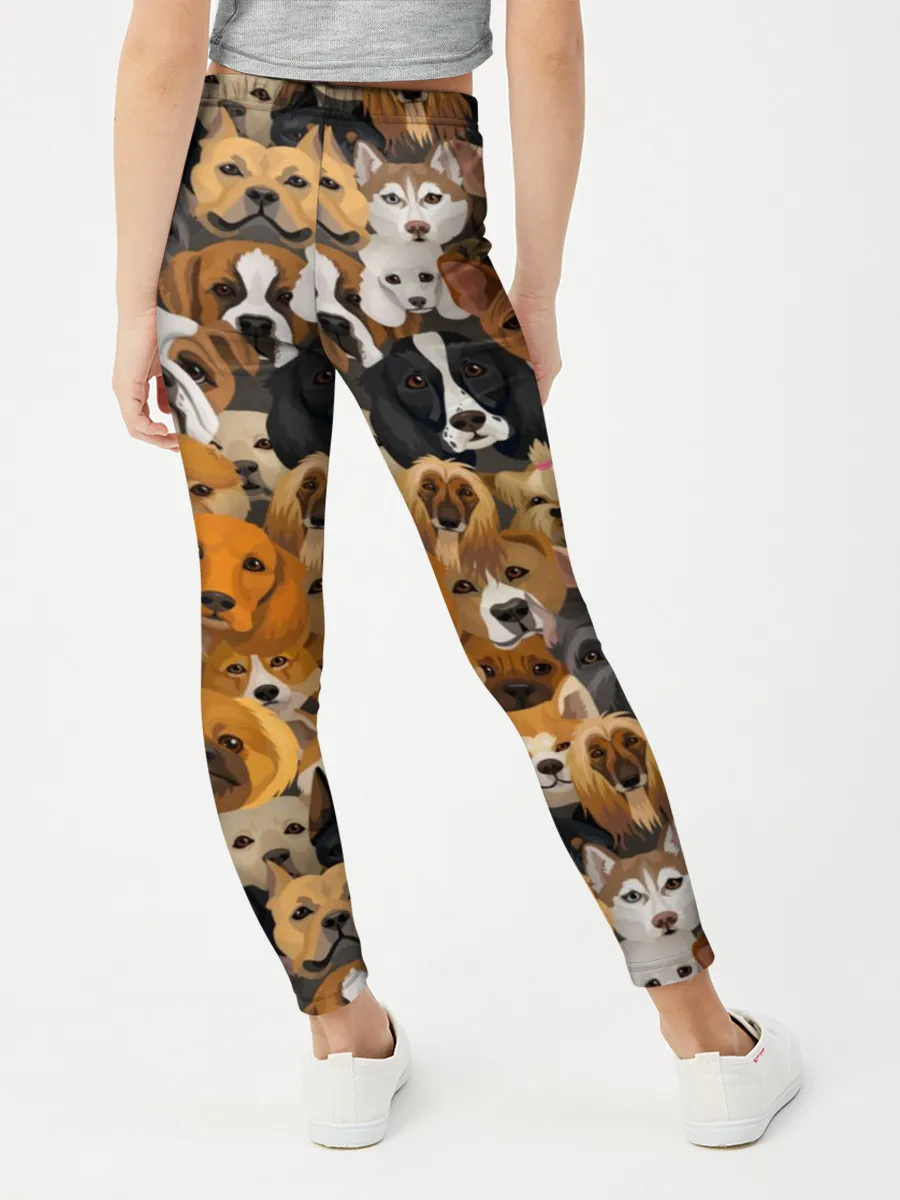 Леггинсы для девочки / Собаки