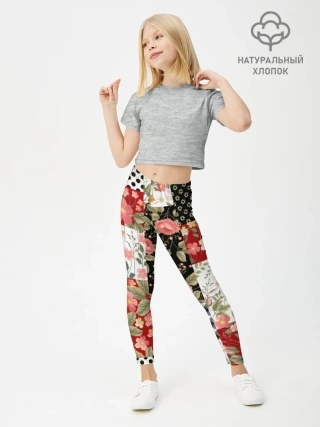 Леггинсы для девочки / Лоскутный орнамент