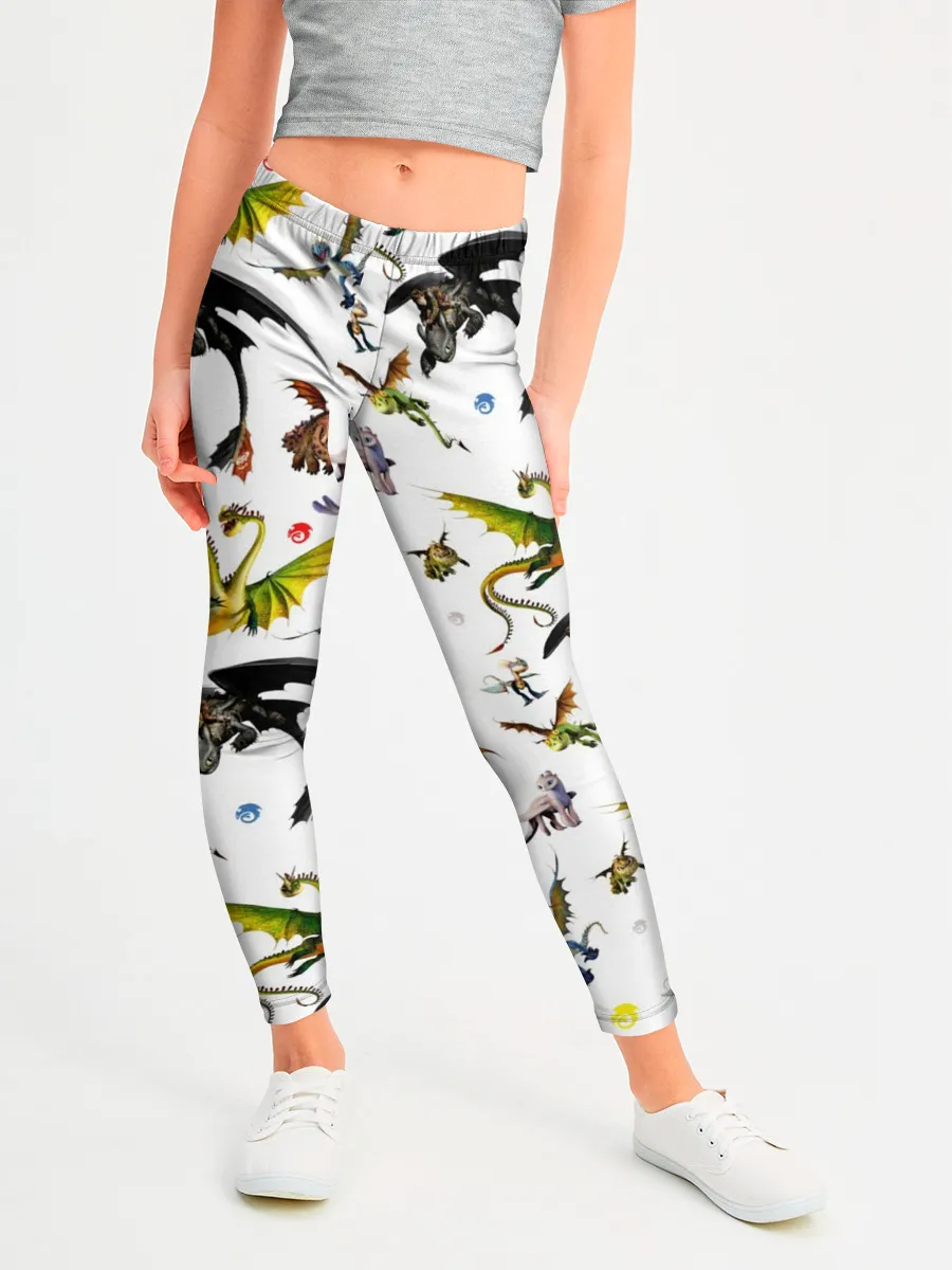 Леггинсы для девочки / Как приручить дракона