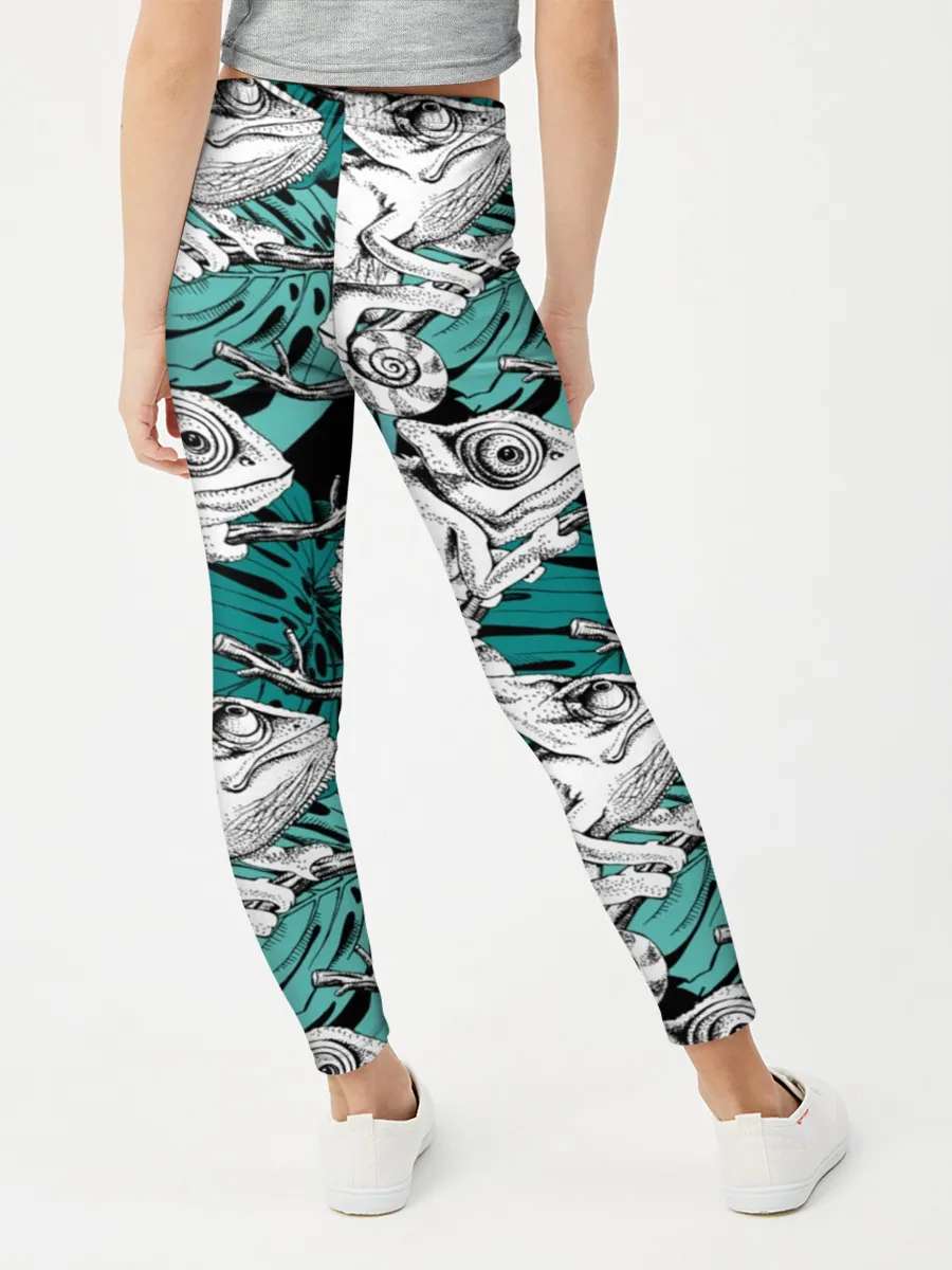 Леггинсы для девочки / Хамелеоны