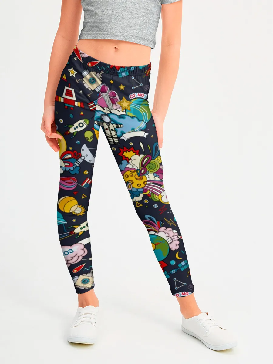Леггинсы для девочки / Космос