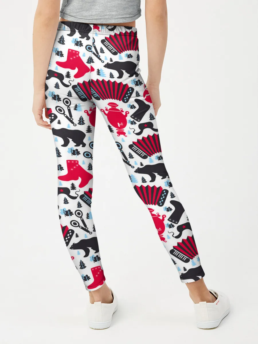 Леггинсы для девочки / Русский орнамент