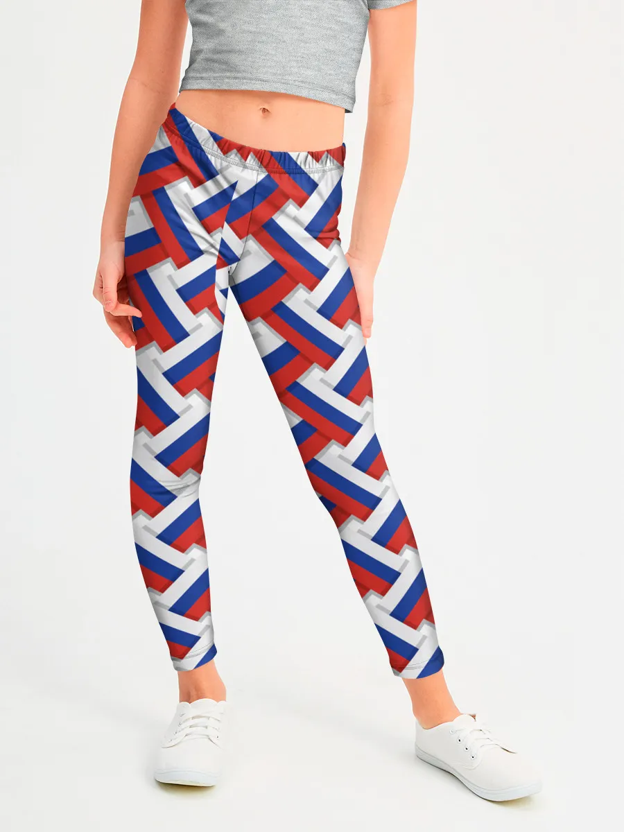 Леггинсы для девочки / Российская плетёнка