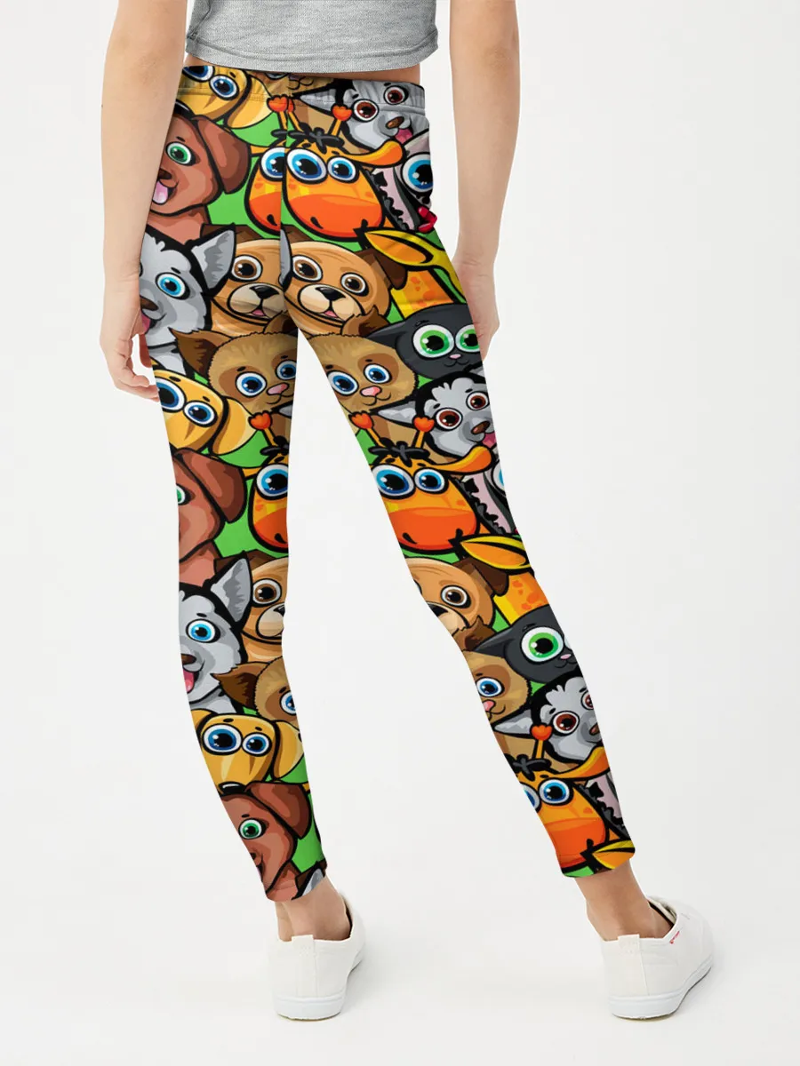 Леггинсы для девочки / Веселые собачки