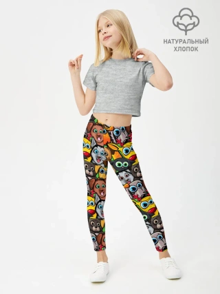 Леггинсы для девочки / Веселые собачки