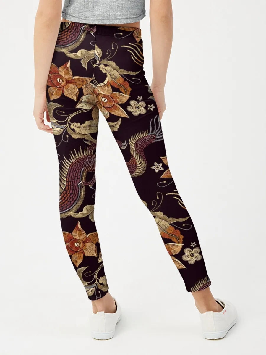 Леггинсы для девочки / Японские драконы