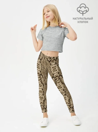 Леггинсы для девочки / Кожа питона