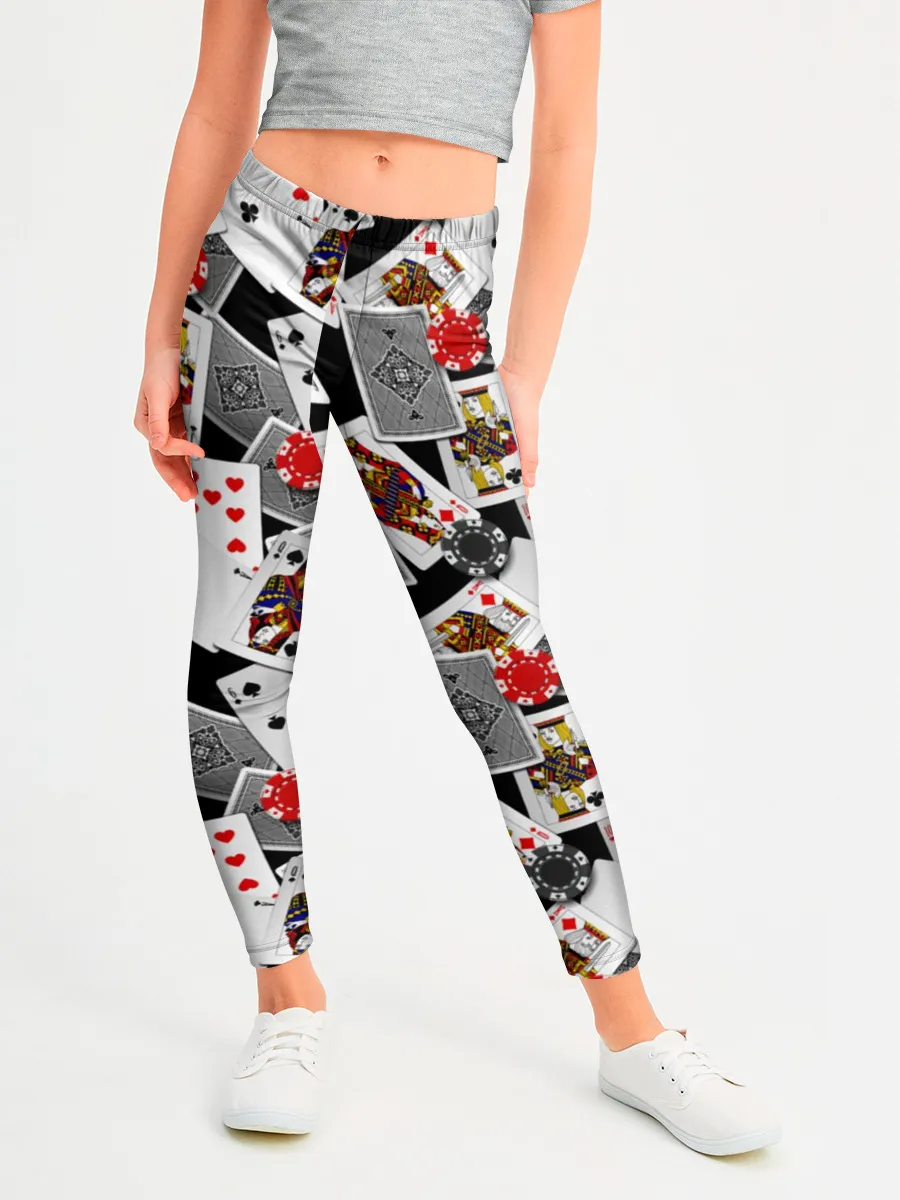 Леггинсы для девочки / Игральные карты