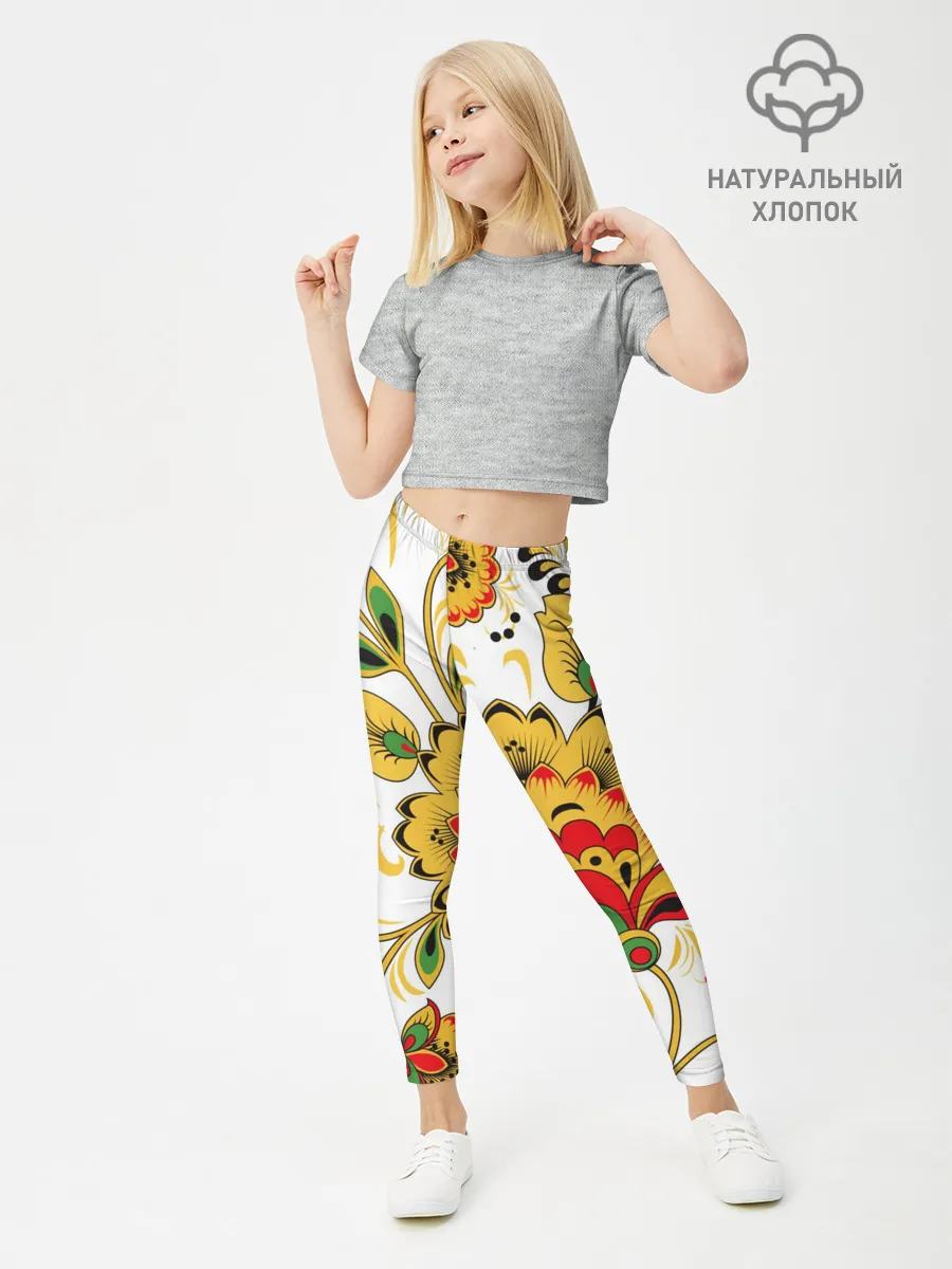 Леггинсы для девочки / Хохлома
