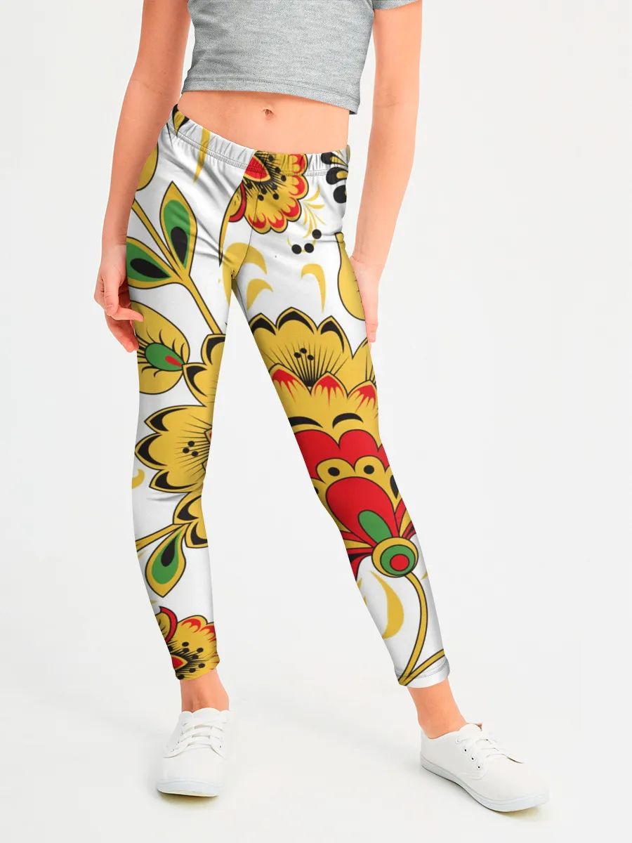 Леггинсы для девочки / Хохлома