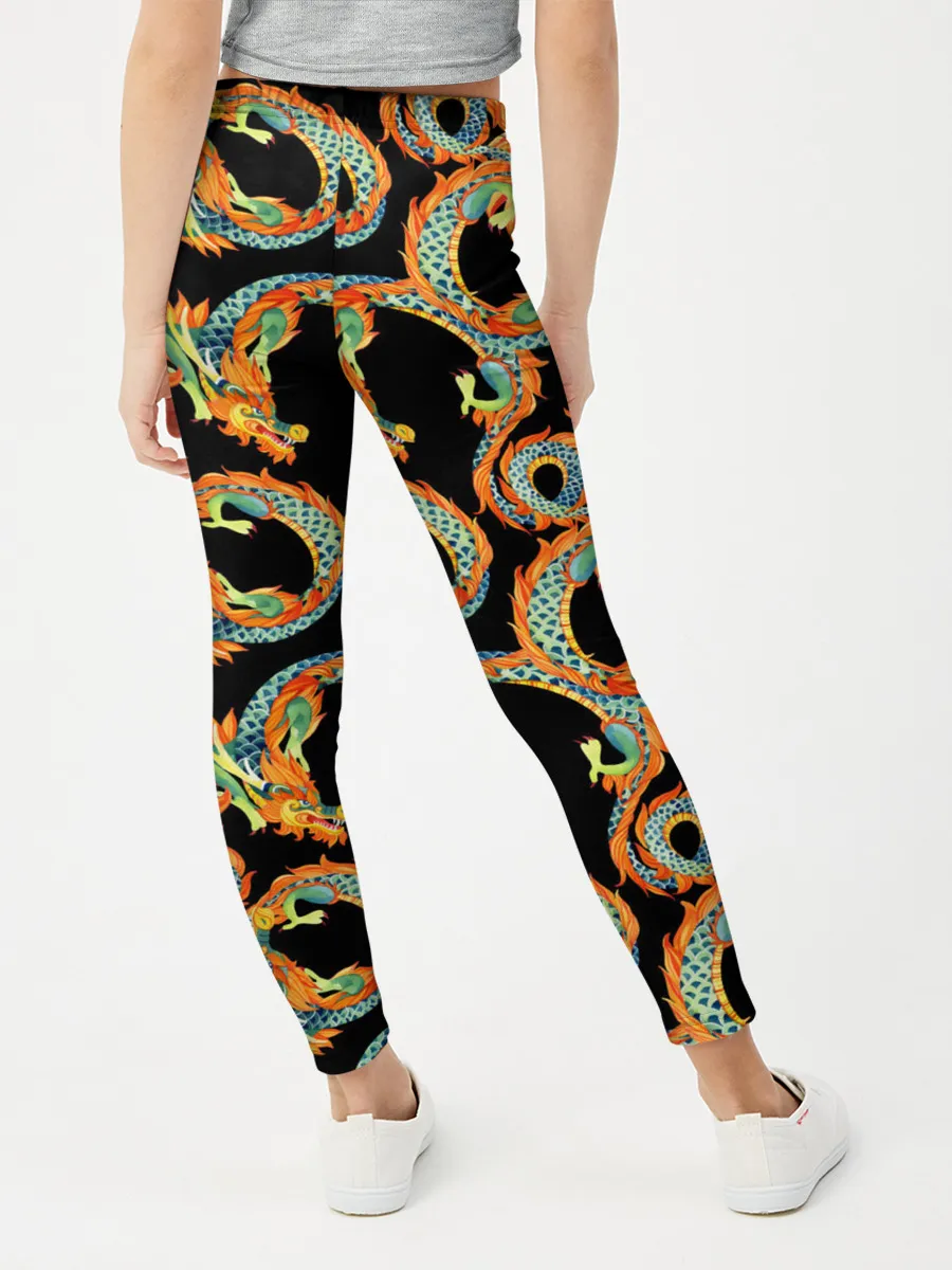 Леггинсы для девочки / Драконы